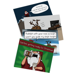 NSFW Christmas Greeting Card Bundle - 4 pack
