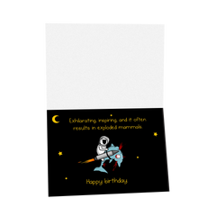 Dolphin Space - NSFW Birthday Greeting Card