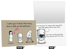 NSFW Toilet Spider - Love & Friendship Greeting Card