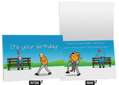Badger - NSFW Birthday Greeting Card