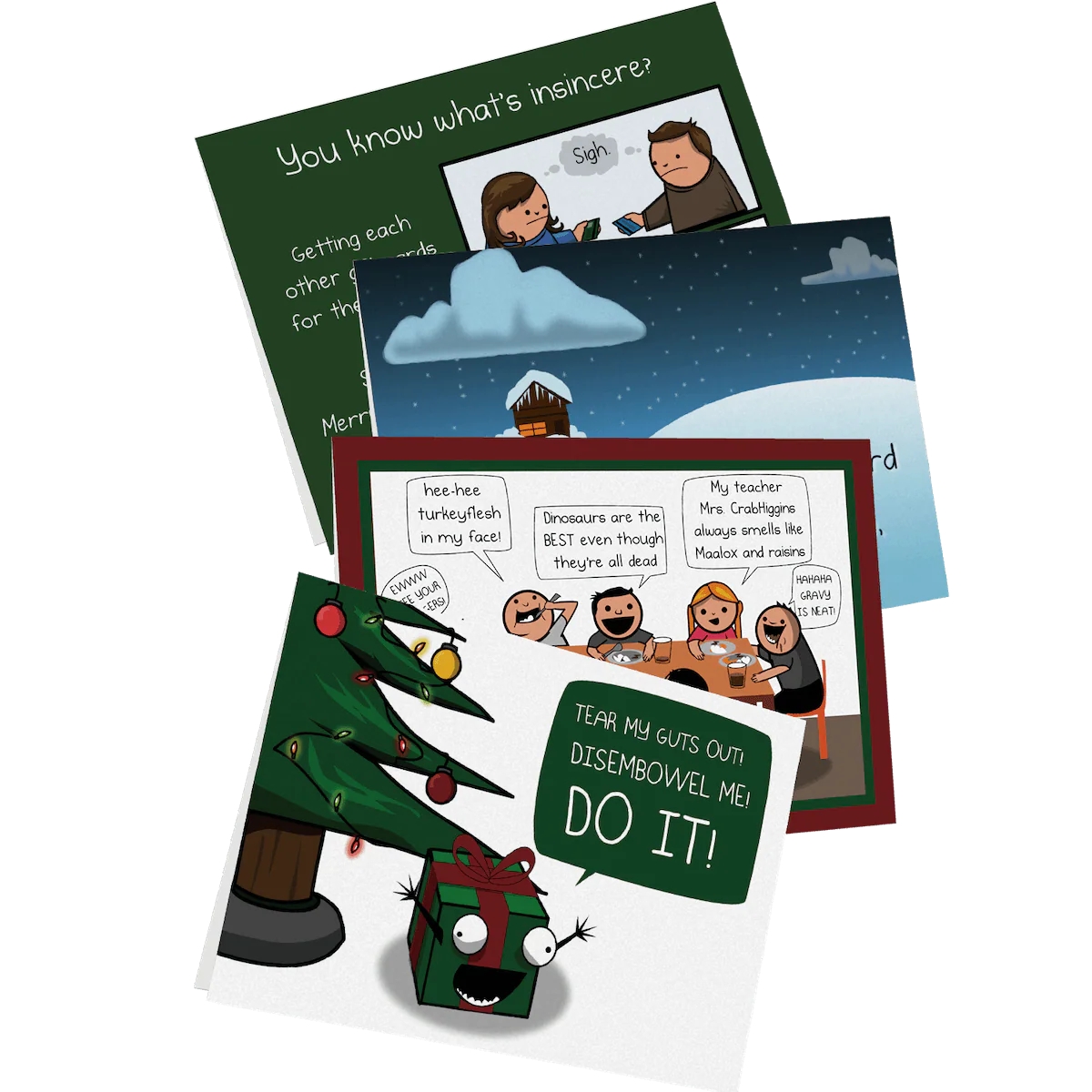 NSFW Holiday Greeting Card Bundle - 4 pack