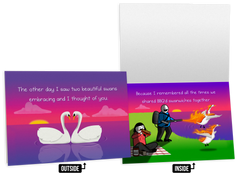 Swans - NSFW Love & Friendship Greeting Card
