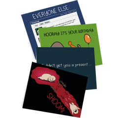 NSFW Birthday Greeting Card Bundle - 4 pack