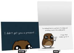 Baby Owl - NSFW Birthday Card