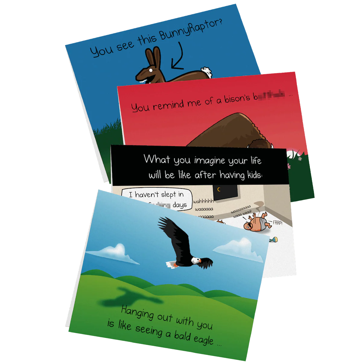 NSFW Friendship Greeting Card Bundle - 4 pack