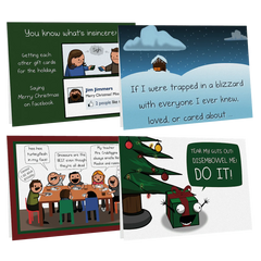 NSFW Holiday Greeting Card Bundle - 4 pack